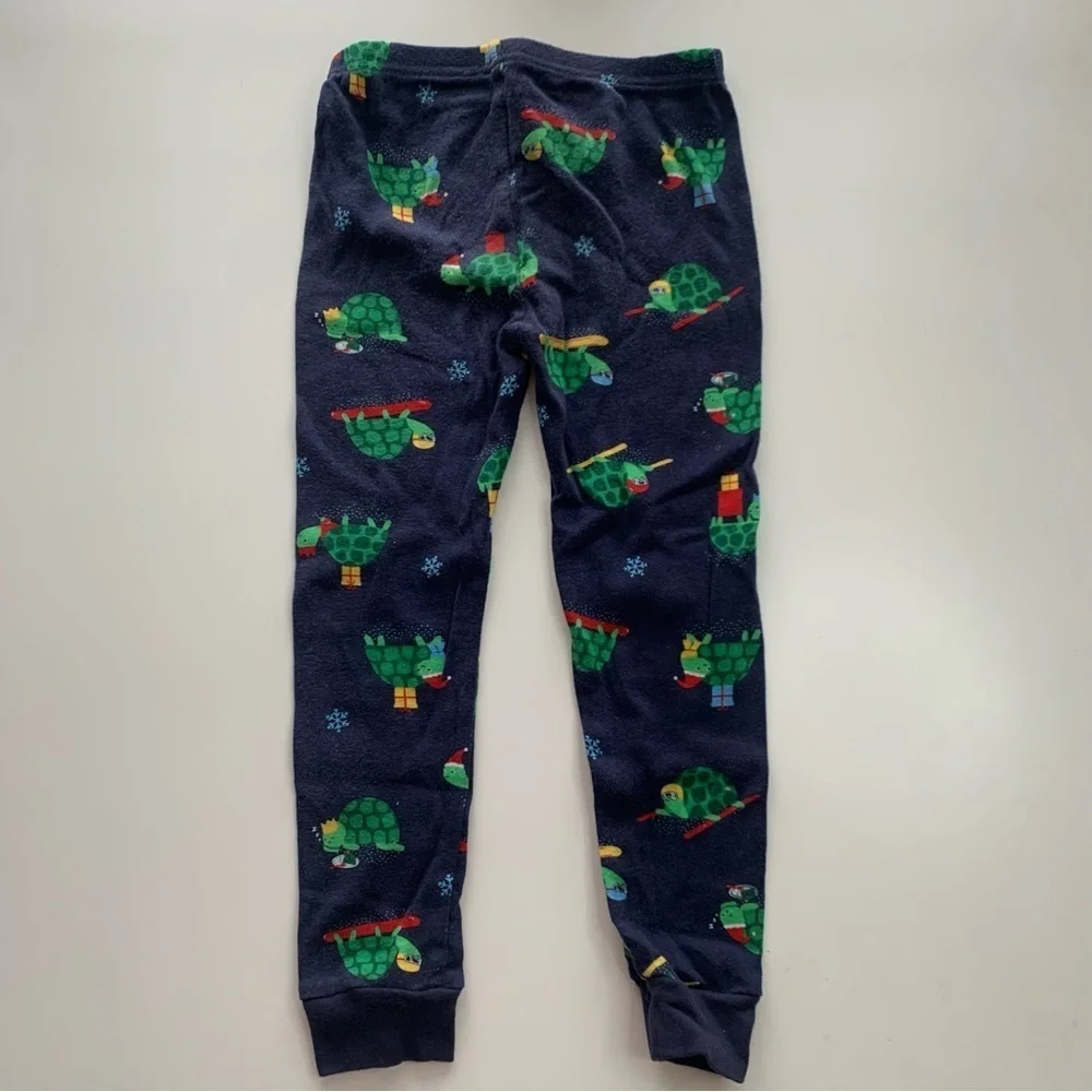 Carter's Turtle Holiday Pajama Set - White and Navy